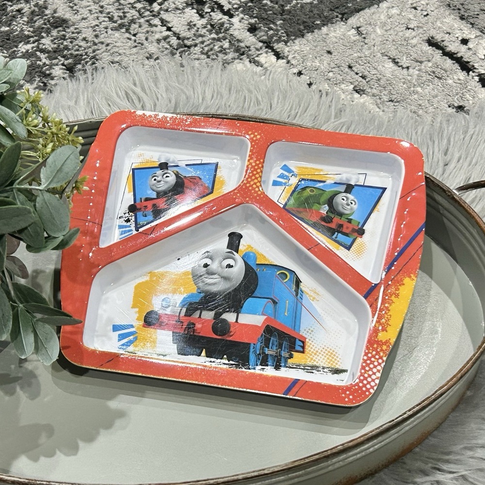 Thomas the Tank Engine Divided Plate Zak Designs 8" Melamine Kids Toddler 2015